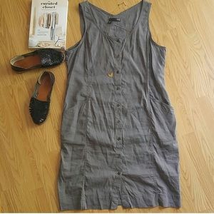 Eileen Fisher Button Front Dress with Pockets!